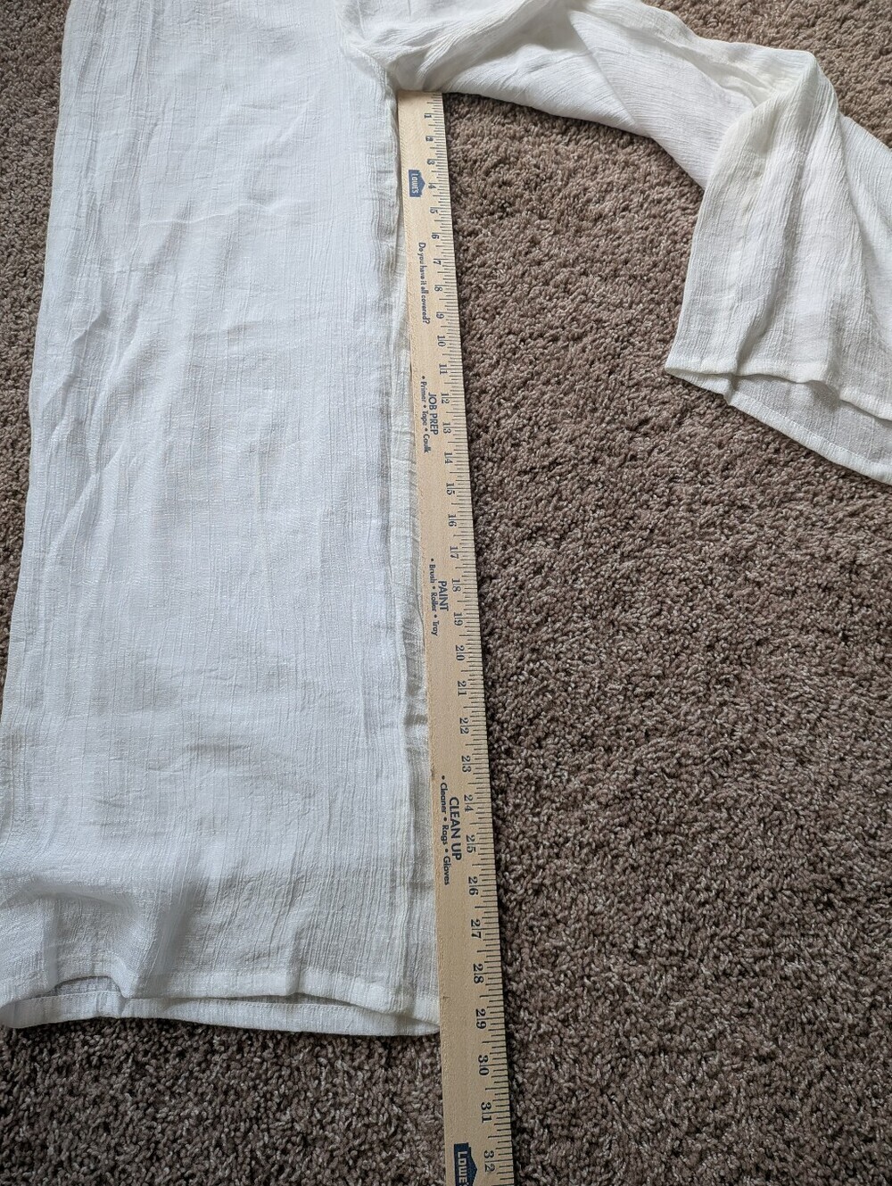 Apt. 9 Wide Leg White Gauze Pants Women's Large - Picture 10 of 11